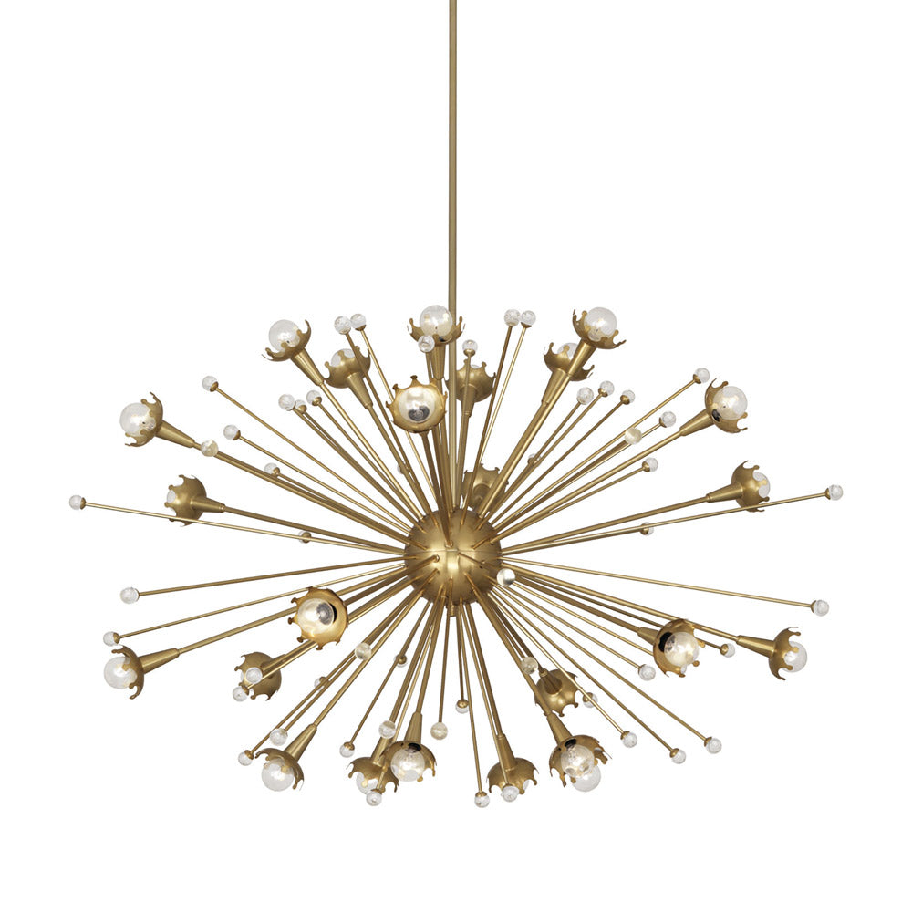 Sputnik Chandelier in Antique Brass (Large).