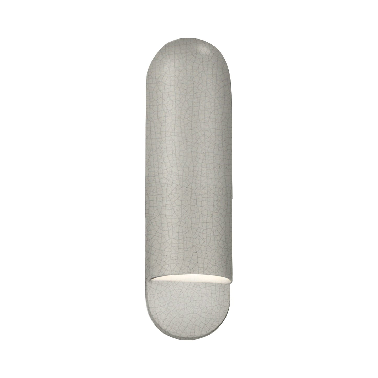 Ambiance ADA Capsule Outdoor Wall Light in White Crackle (Large).