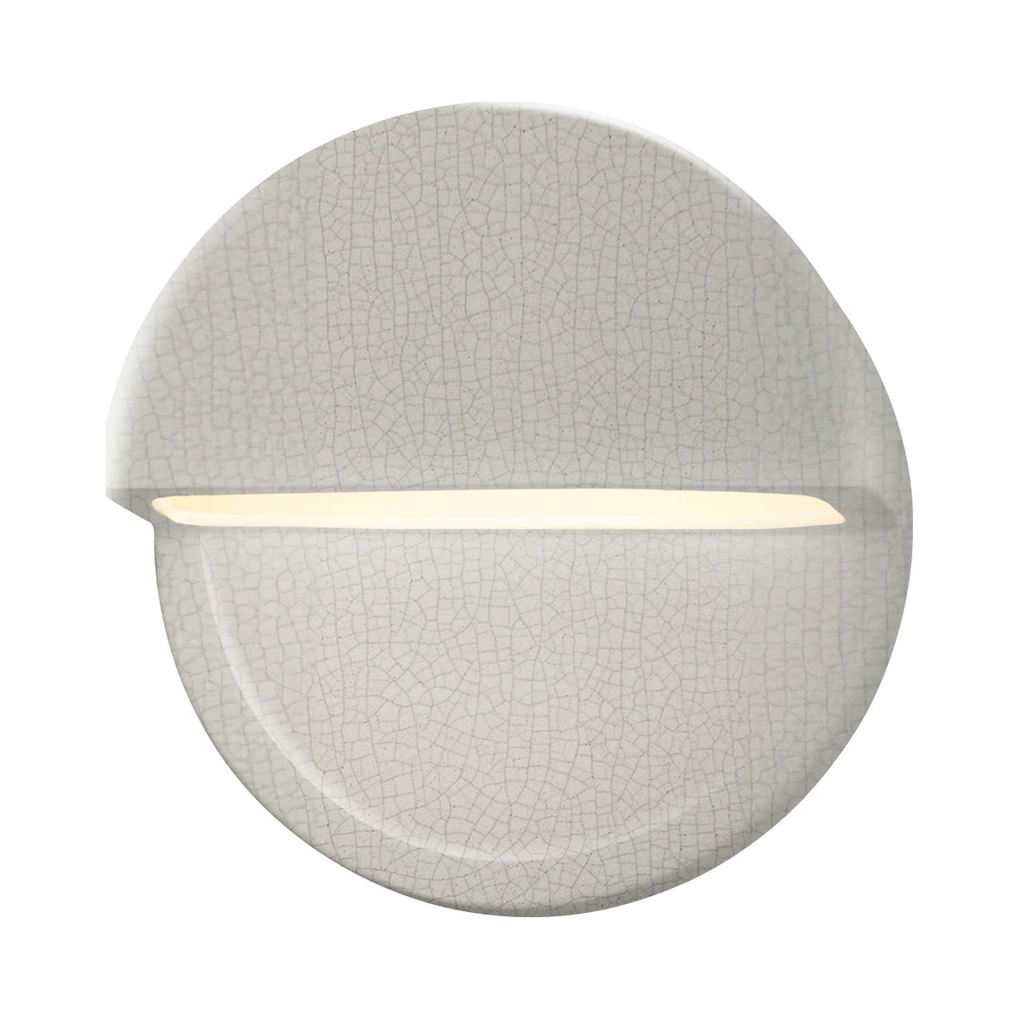 Ambiance ADA Dome Closed Top LED Wall Light in White Crackle.