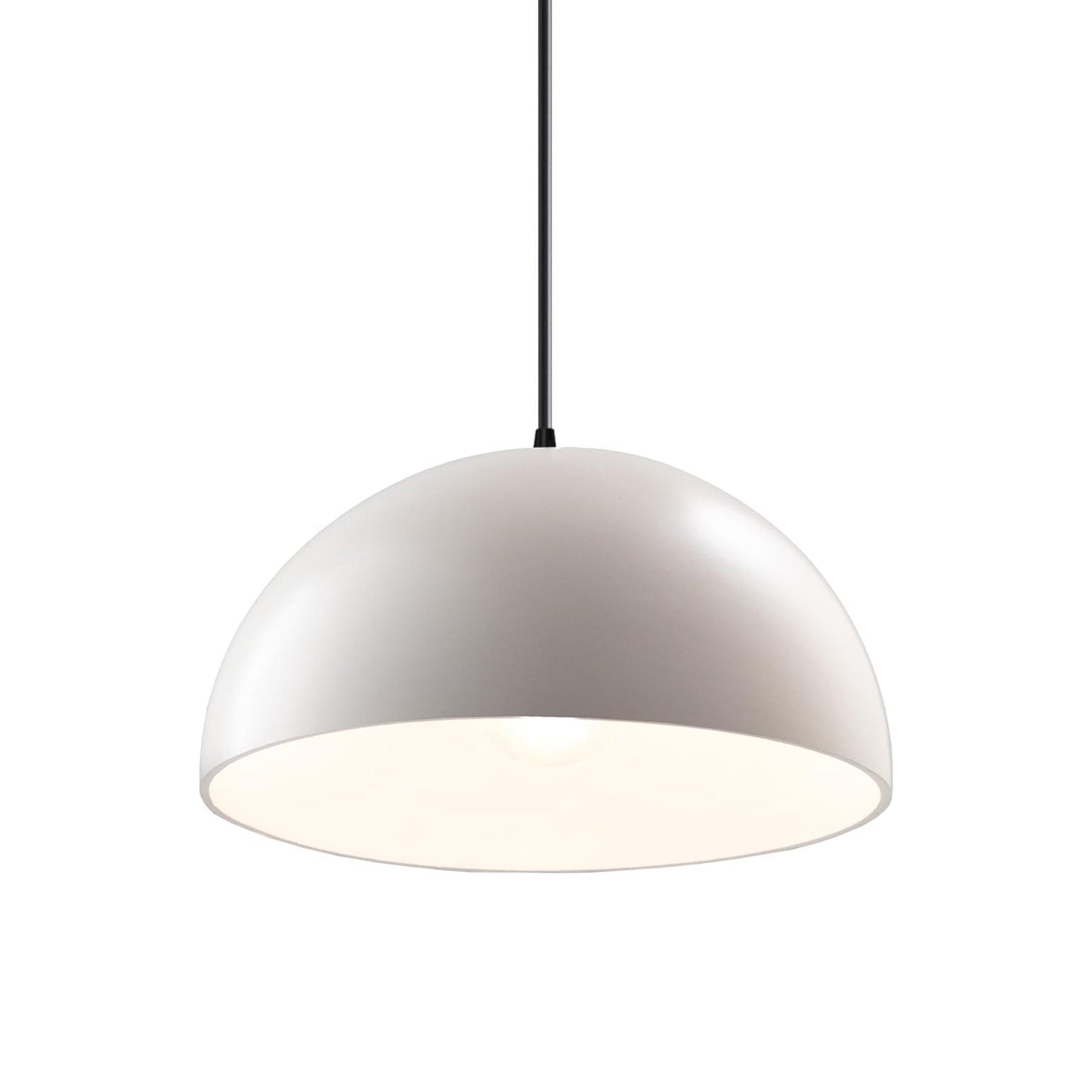 Radiance Dome LED Pendant Light in Matte White/Matte Black/Black.