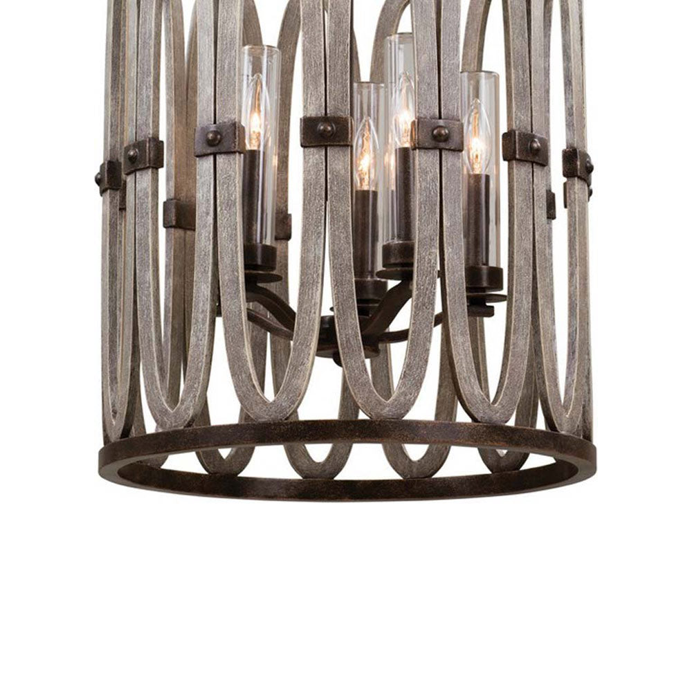Belmont Outdoor Foyer Pendant Light in Detail.