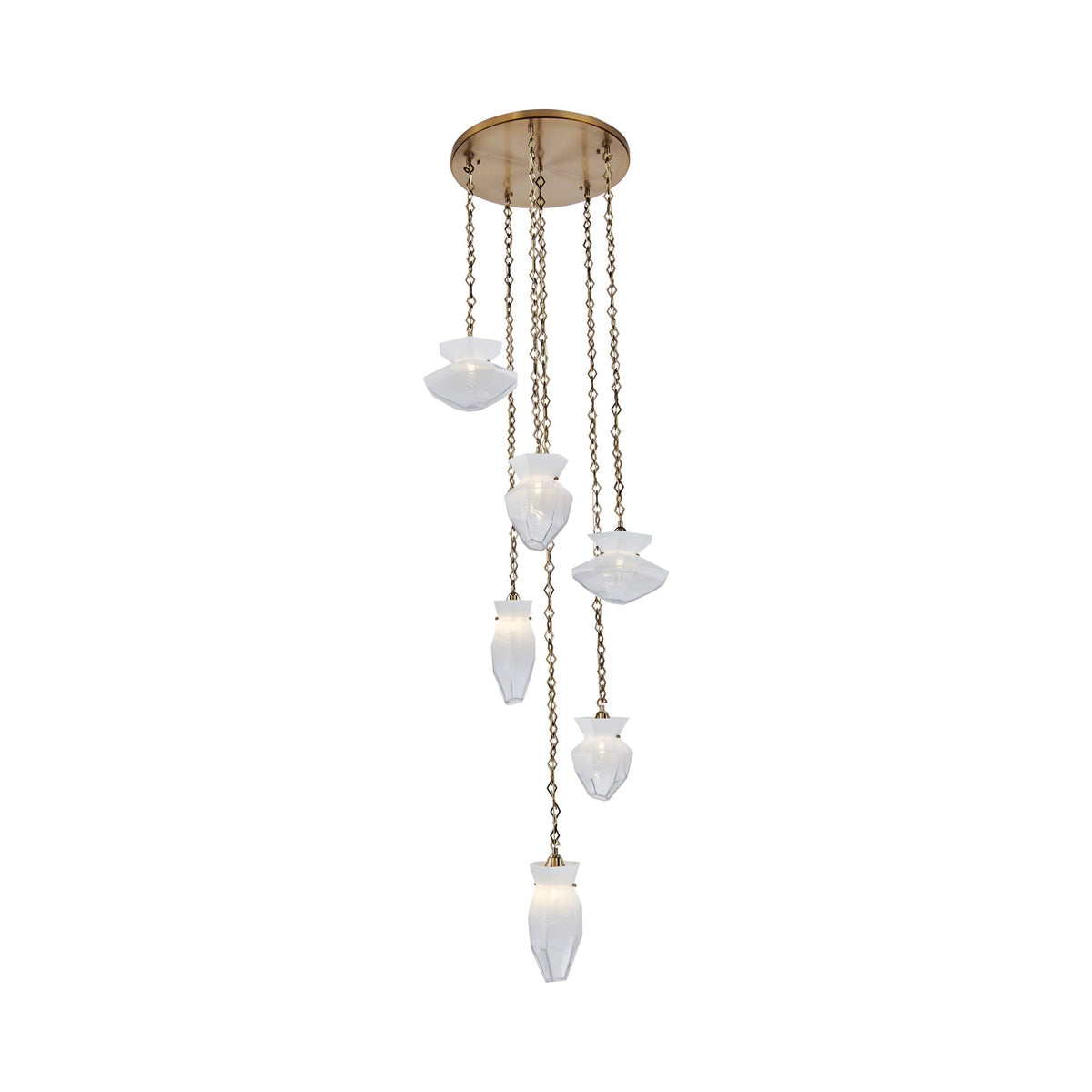 Bolsa Multi Light Pendant Light in White (6-Light).