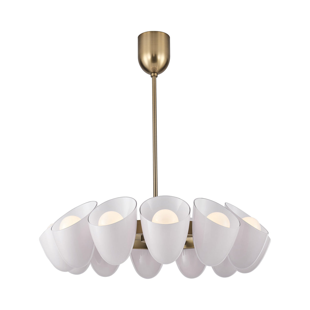 Cocoon Chandelier in White (12-Light).