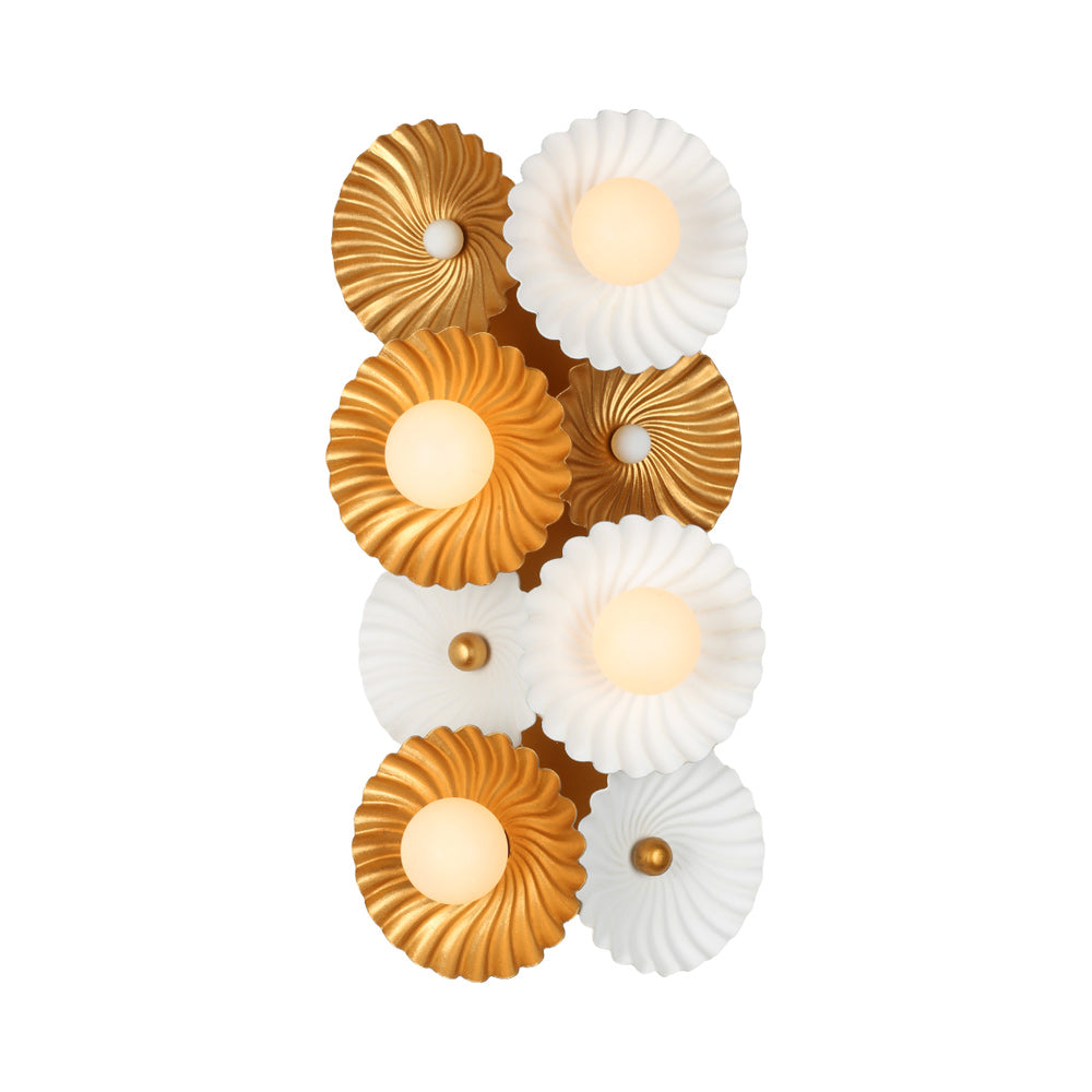 Damask Wall Light in White.