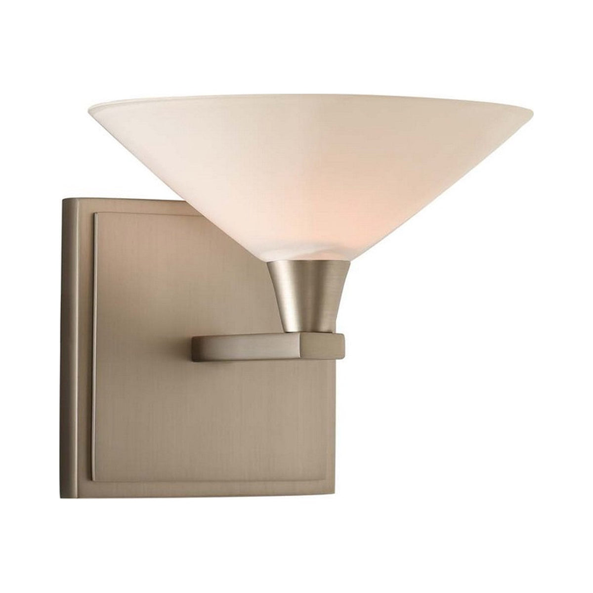 Galvaston Bath Wall Light in Satin Nickel.
