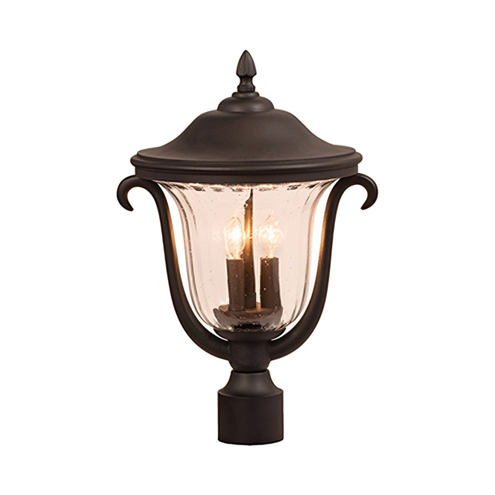 Santa Barbara Outdoor Post Light in Matte Black.