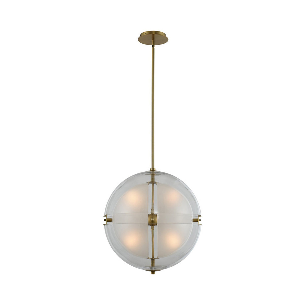 Sussex Pendant Light in Winter Brass (18-Inch).