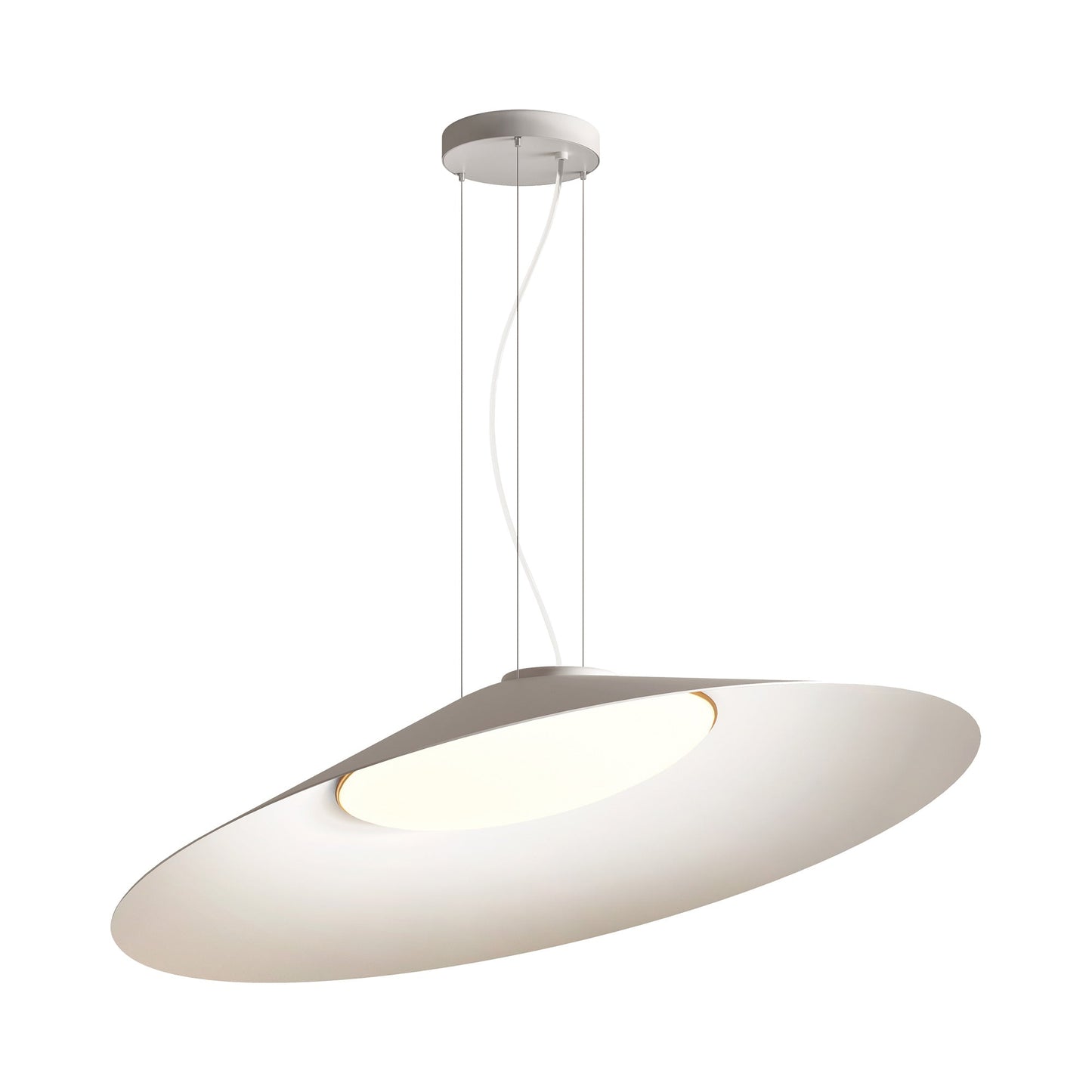 Kate LED Pendant Light in White.