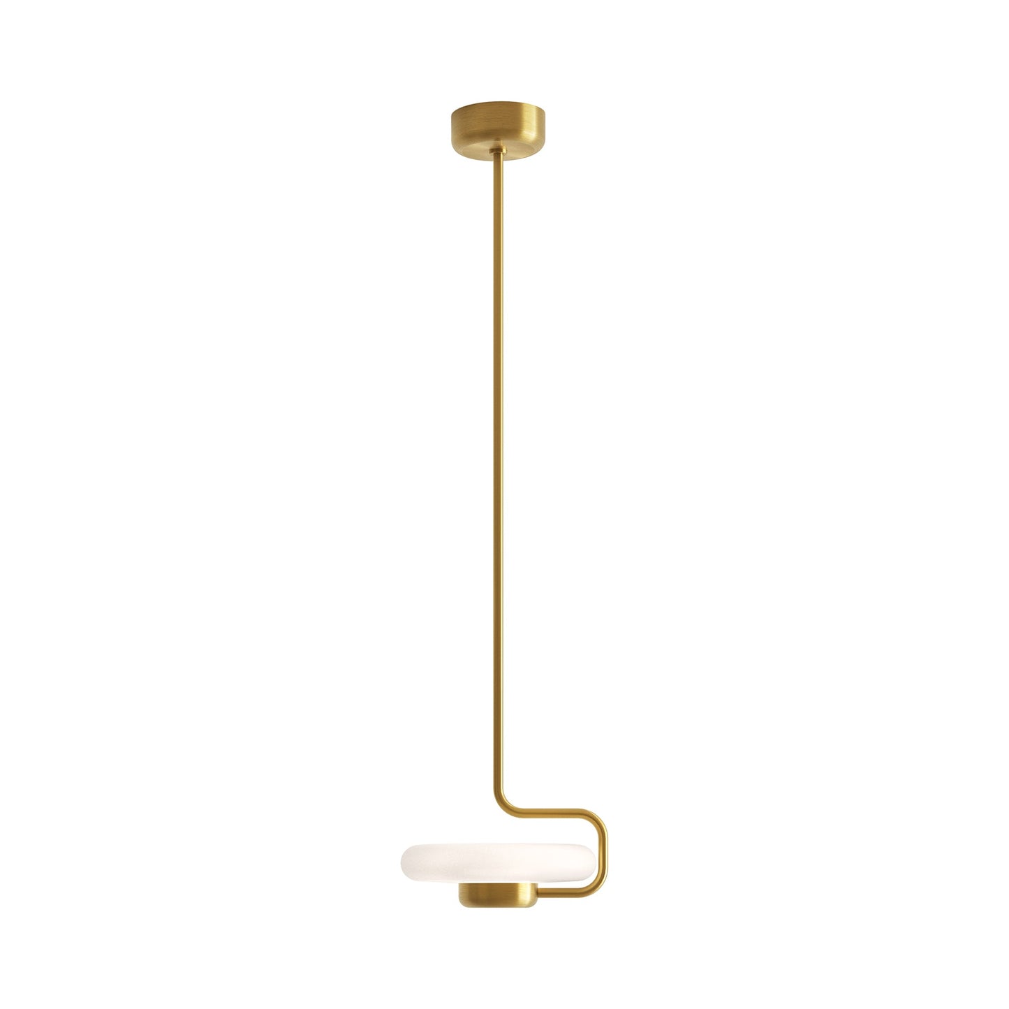 Tratto LED Pendant Light in Brass.