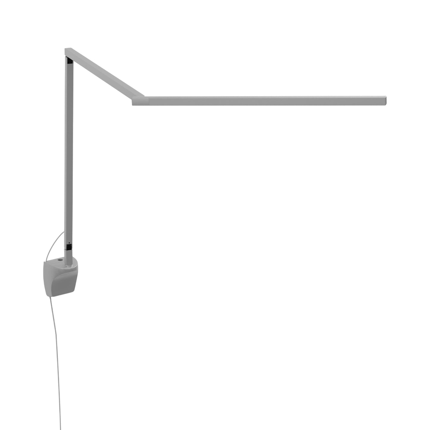 Z-Bar Gen 4 LED Desk Lamp in Silver (Wall Mount).