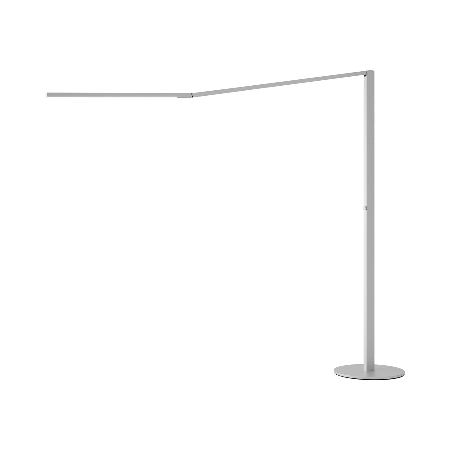 Z-Bar Titan LED Floor Lamp in Silver.