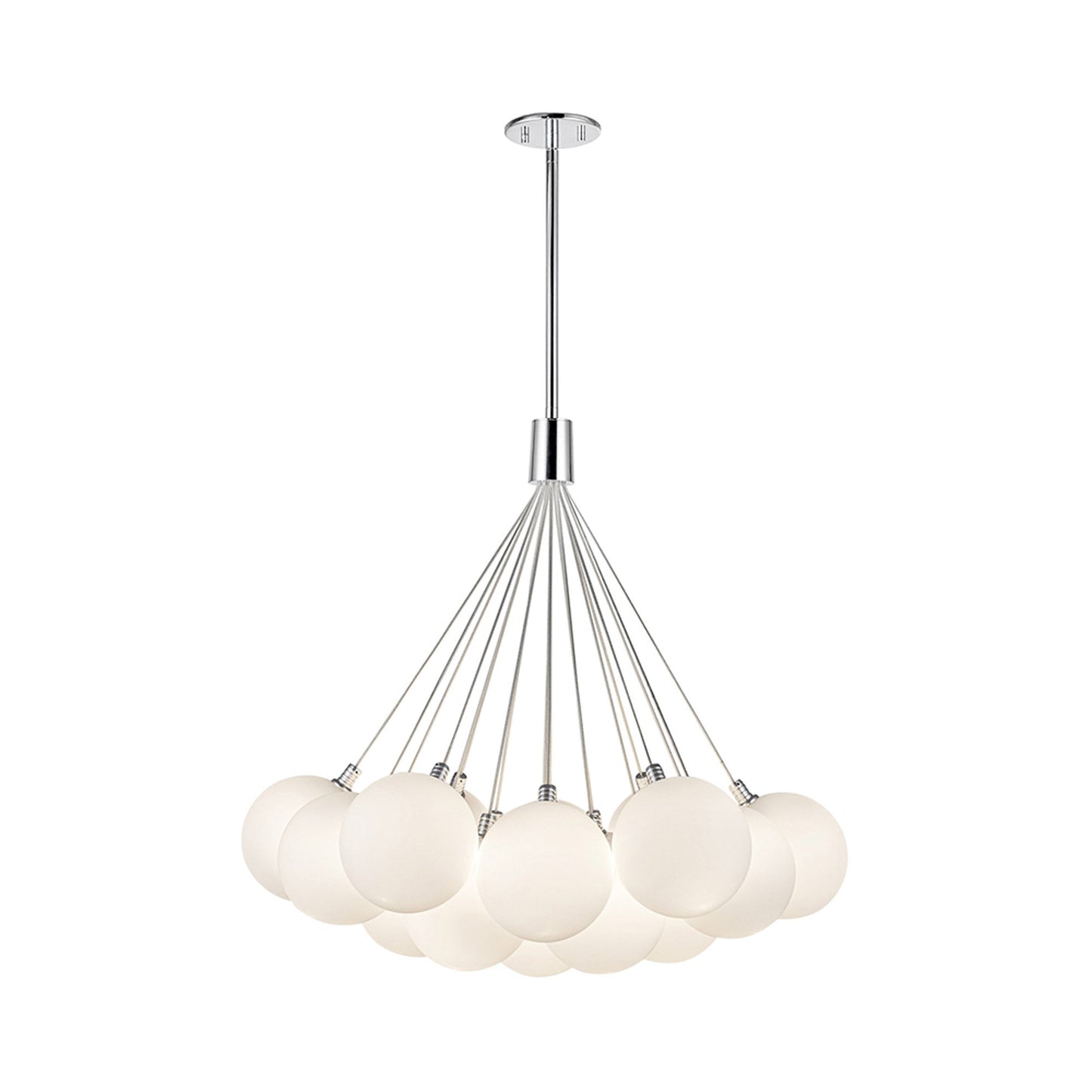 Bolla LED Chandelier in Chrome/Opal Glass (19-Light).