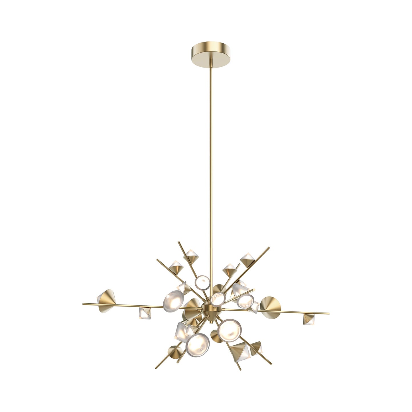 Geode LED Chandelier in Brushed Gold (Large).