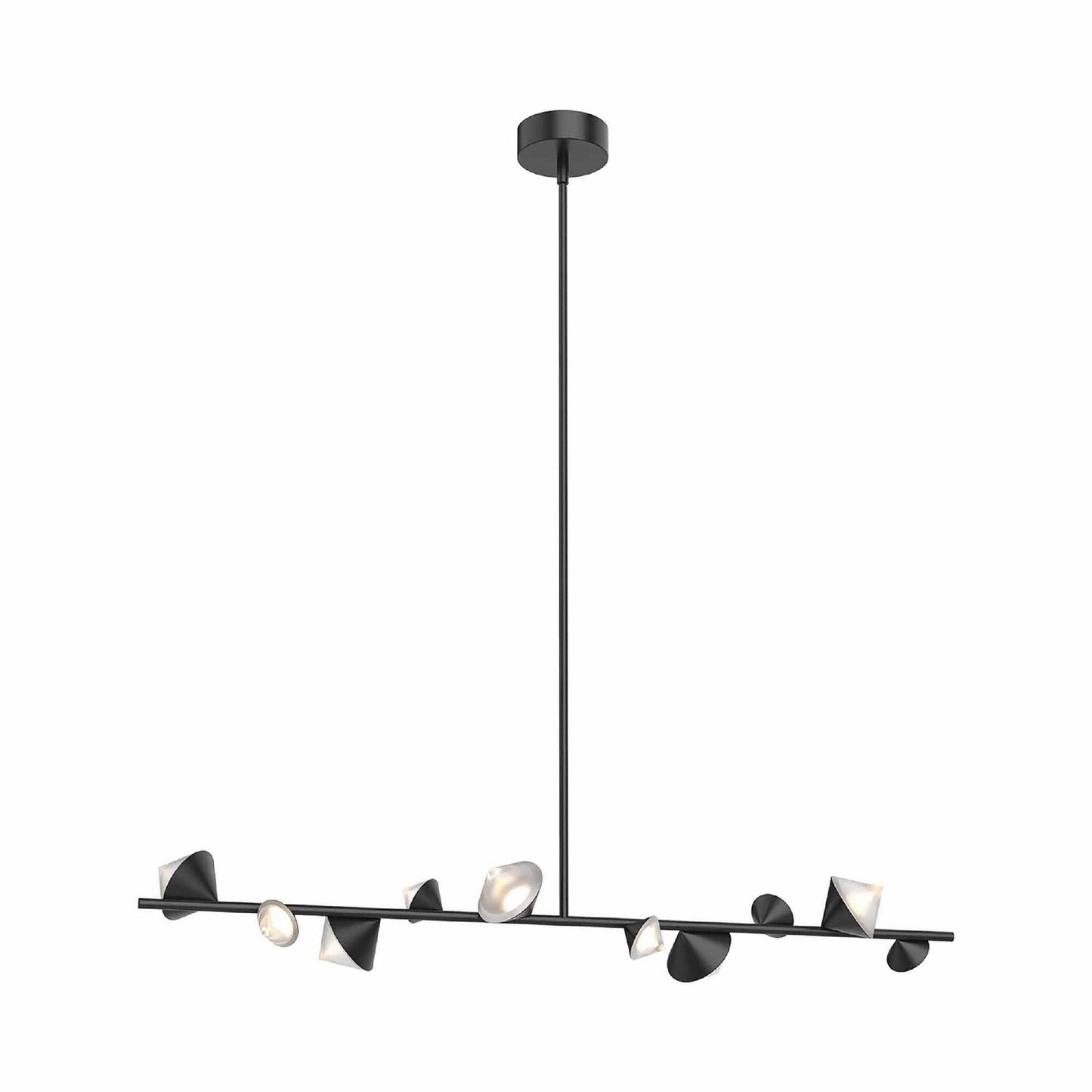 Geode LED Linear Pendant Light in Black.