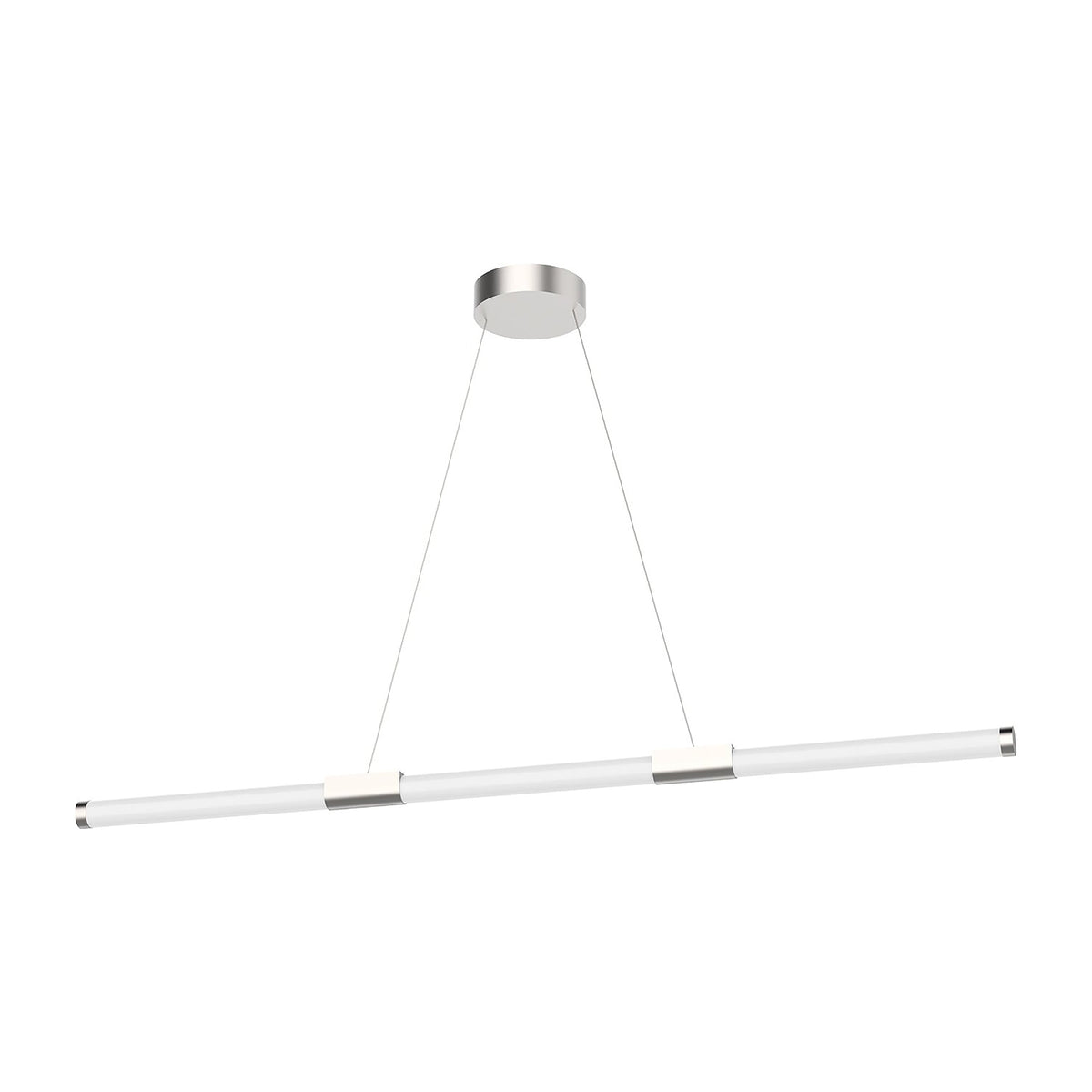 Akari LED Linear Pendant Light in Brushed Nickel (49.5-Inch).