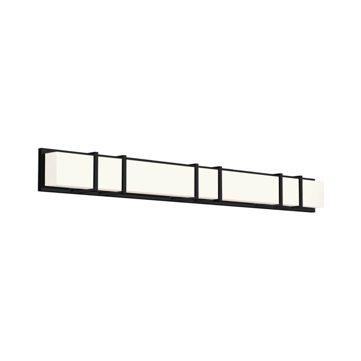 Alberni LED Vanity Wall Light in Black (50-Inch).