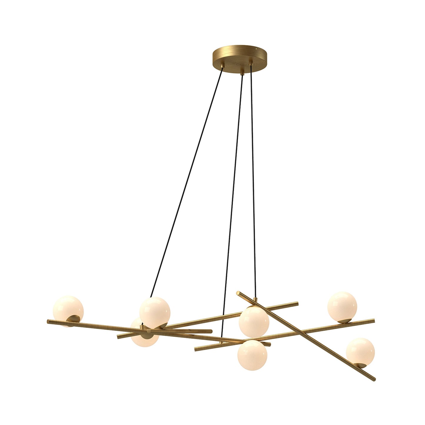 Amara LED Chandelier in Brushed Gold (53.63-Inch).