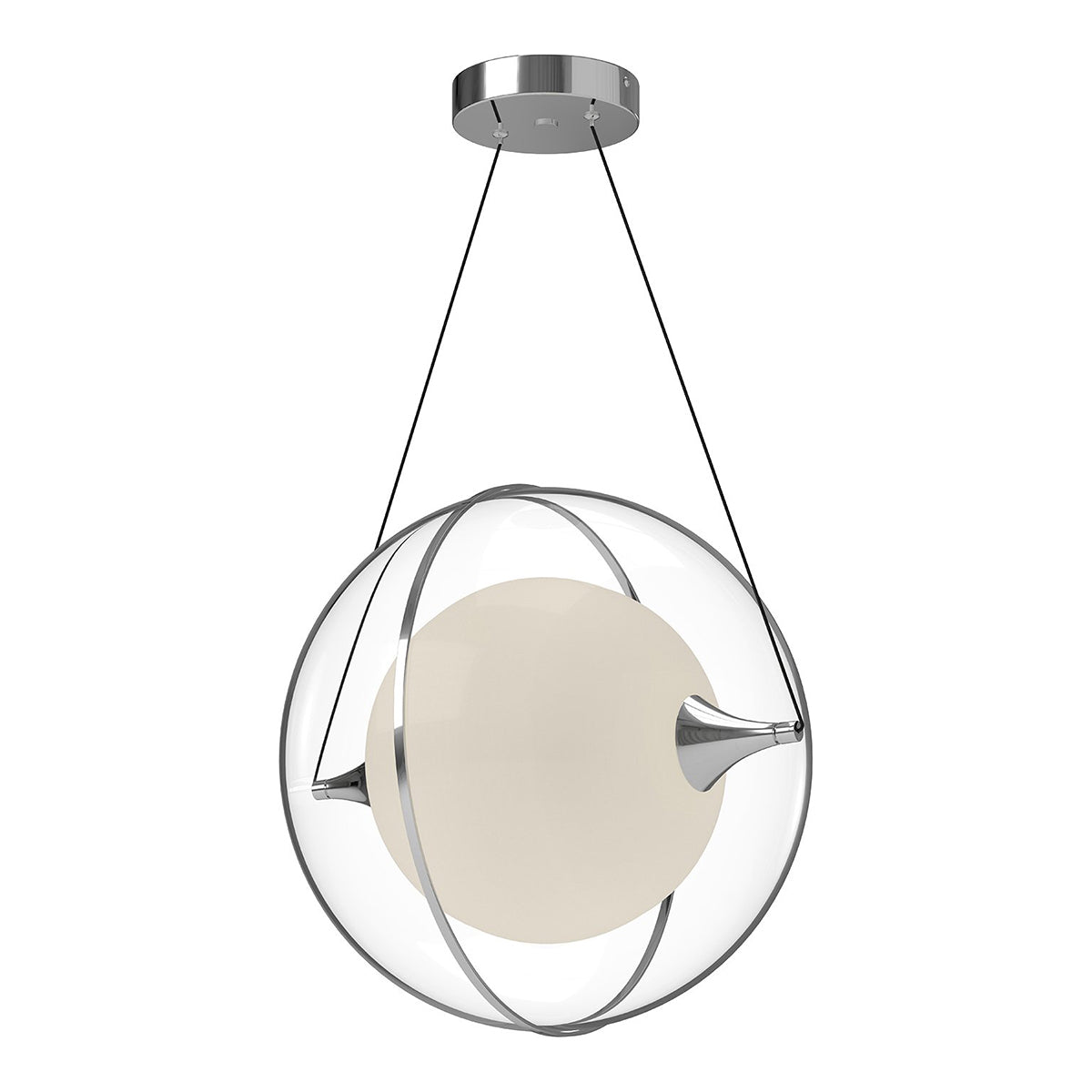 Aries LED Pendant Light in Chrome (Large).
