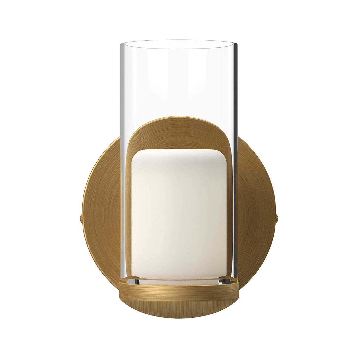 Birch LED Wall Light in Brushed Gold.