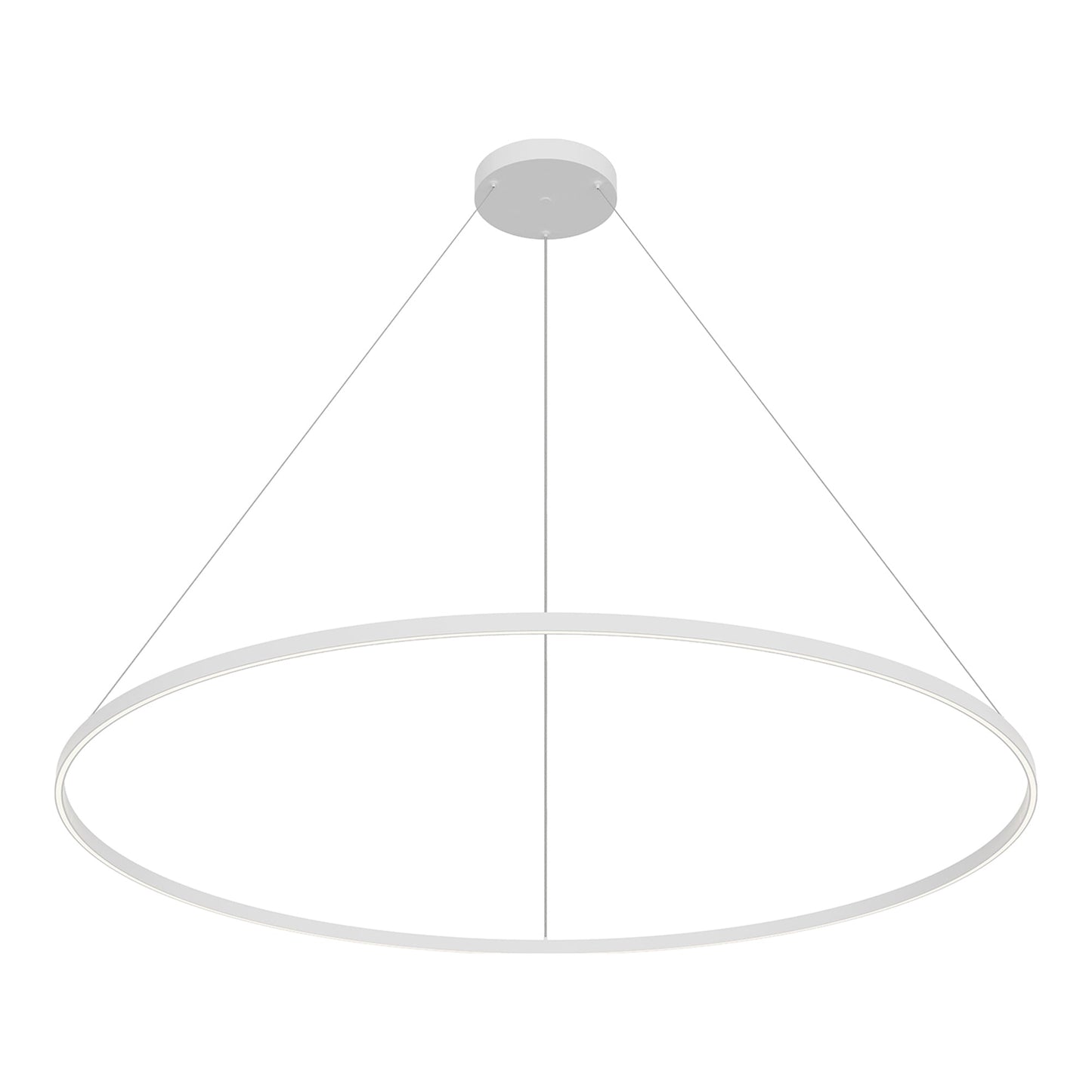 Cerchio LED Pendant Light in White (70.88-Inch).