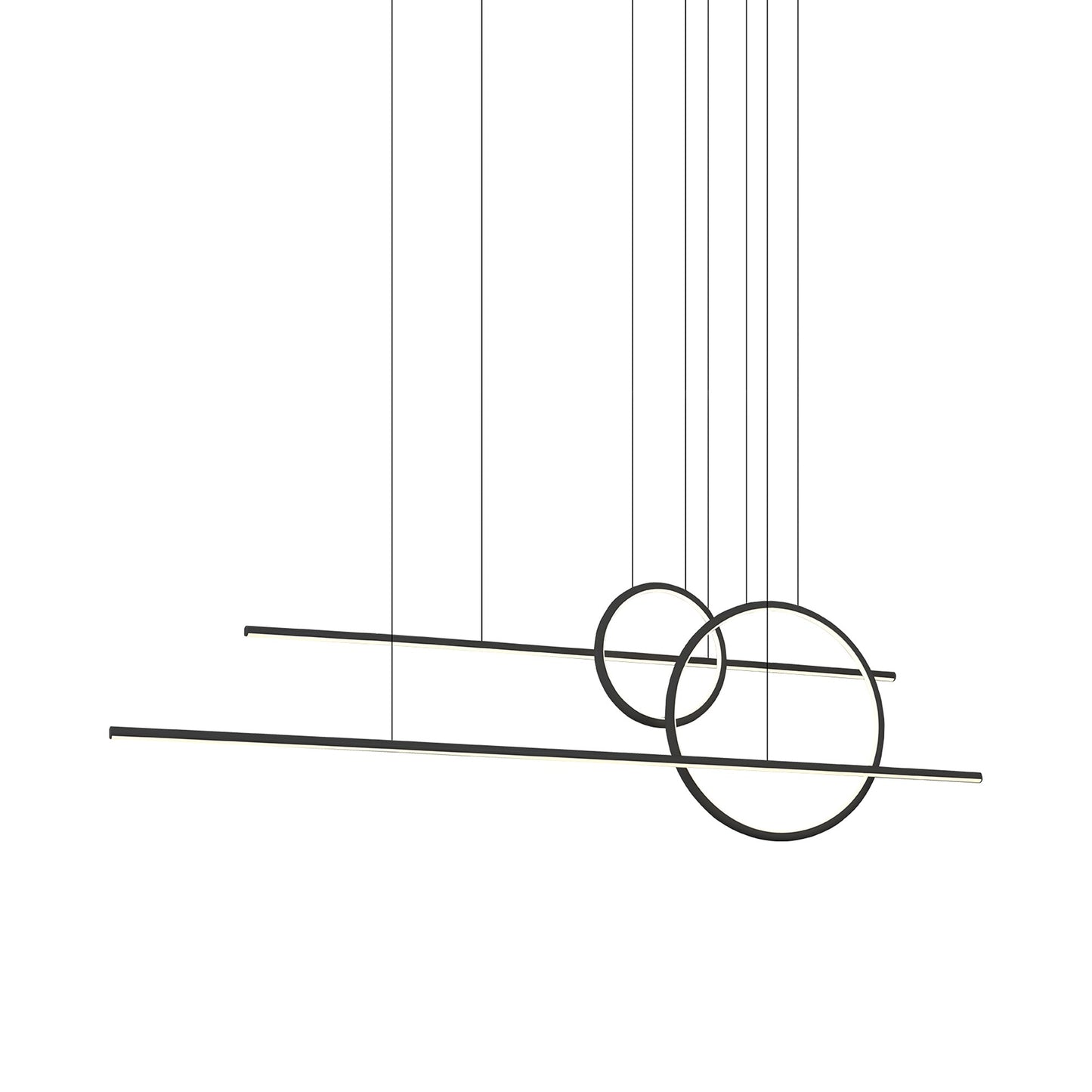 Chute Calypso LED Multi Pendant Light in Black.