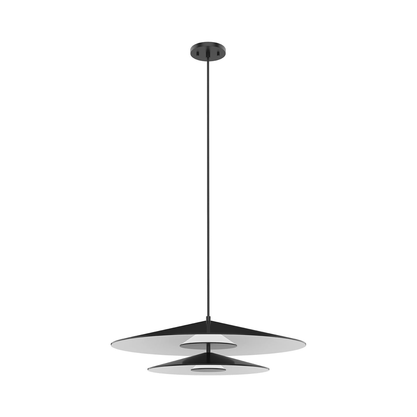 Cruz LED Pendant Light in Black/White (2-Tier).