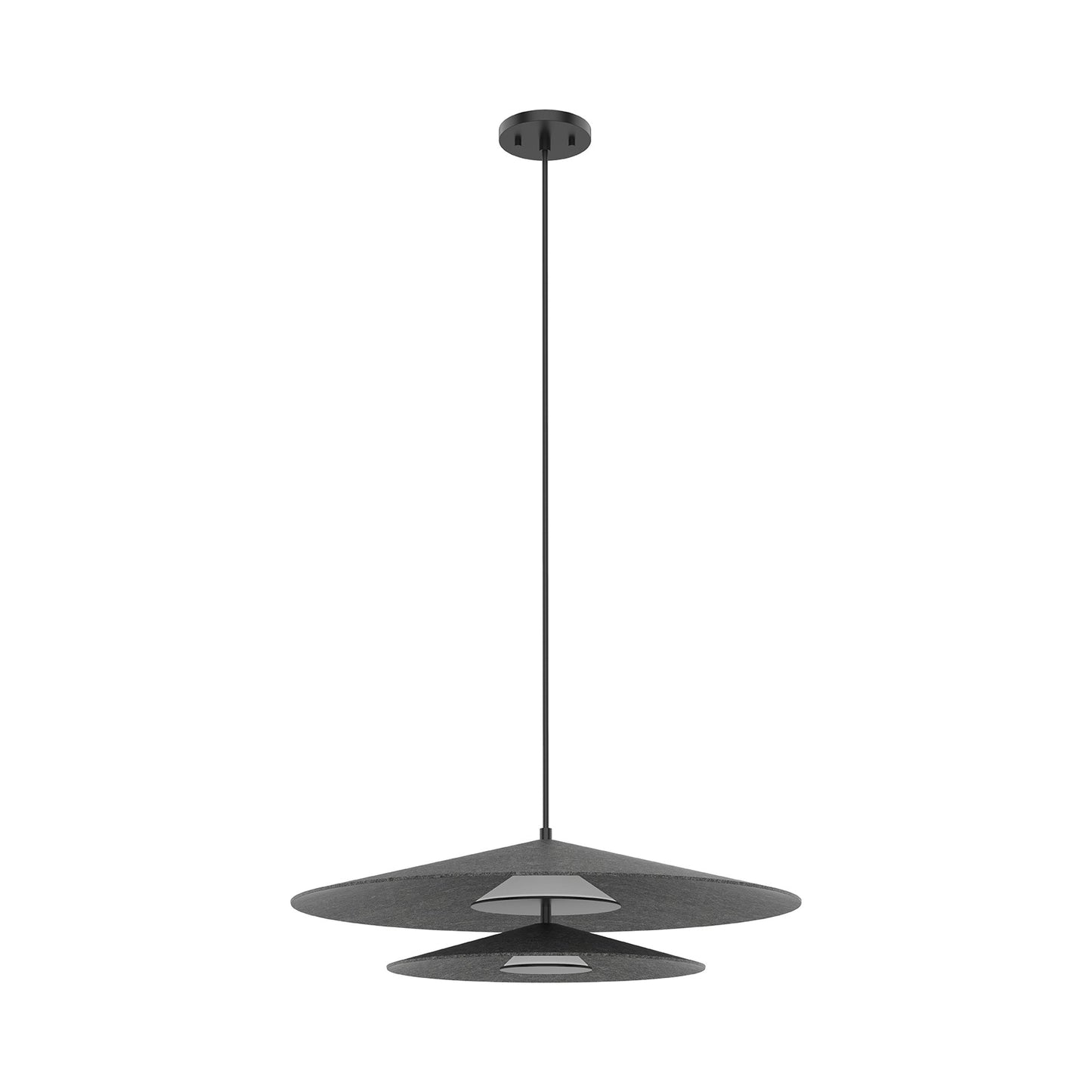 Cruz LED Pendant Light in Gray (2-Tier).