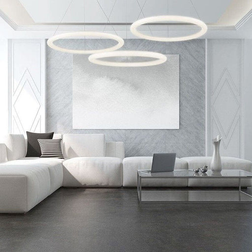 Cumulus Minor LED Pendant Light in living room.