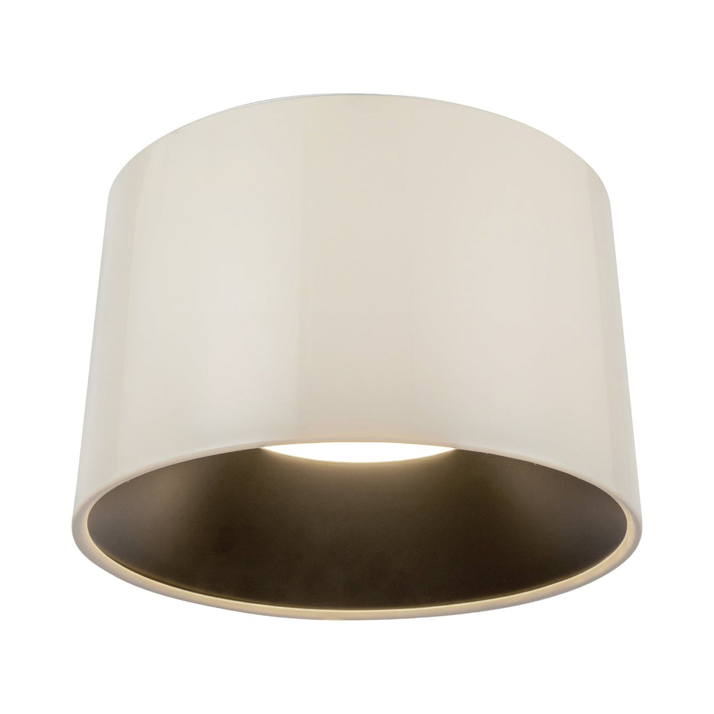 Etta LED Flush Mount Ceiling Light in Pearl White (Large).