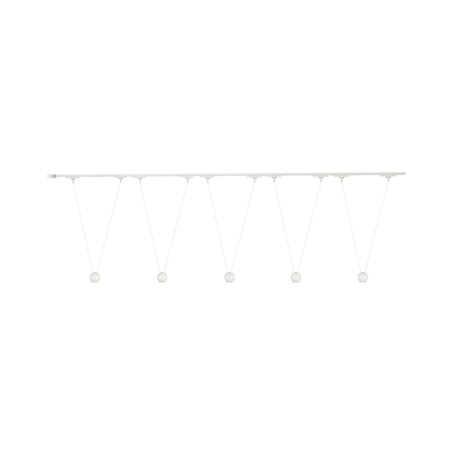 Faria Double Trilo Track Multi Light LED Pendant Light in White.
