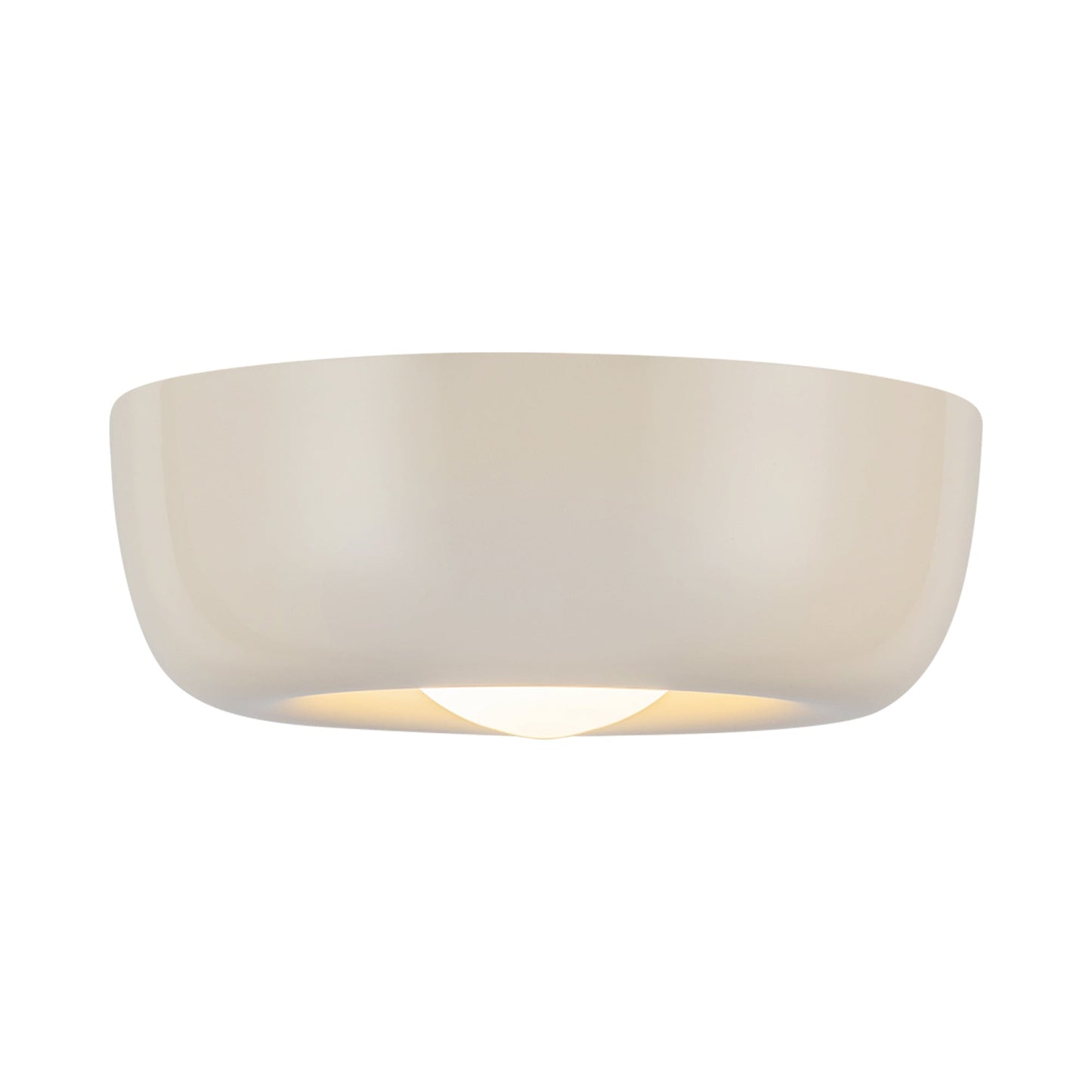 Hayden LED Flush Mount Ceiling Light in Pearl White.