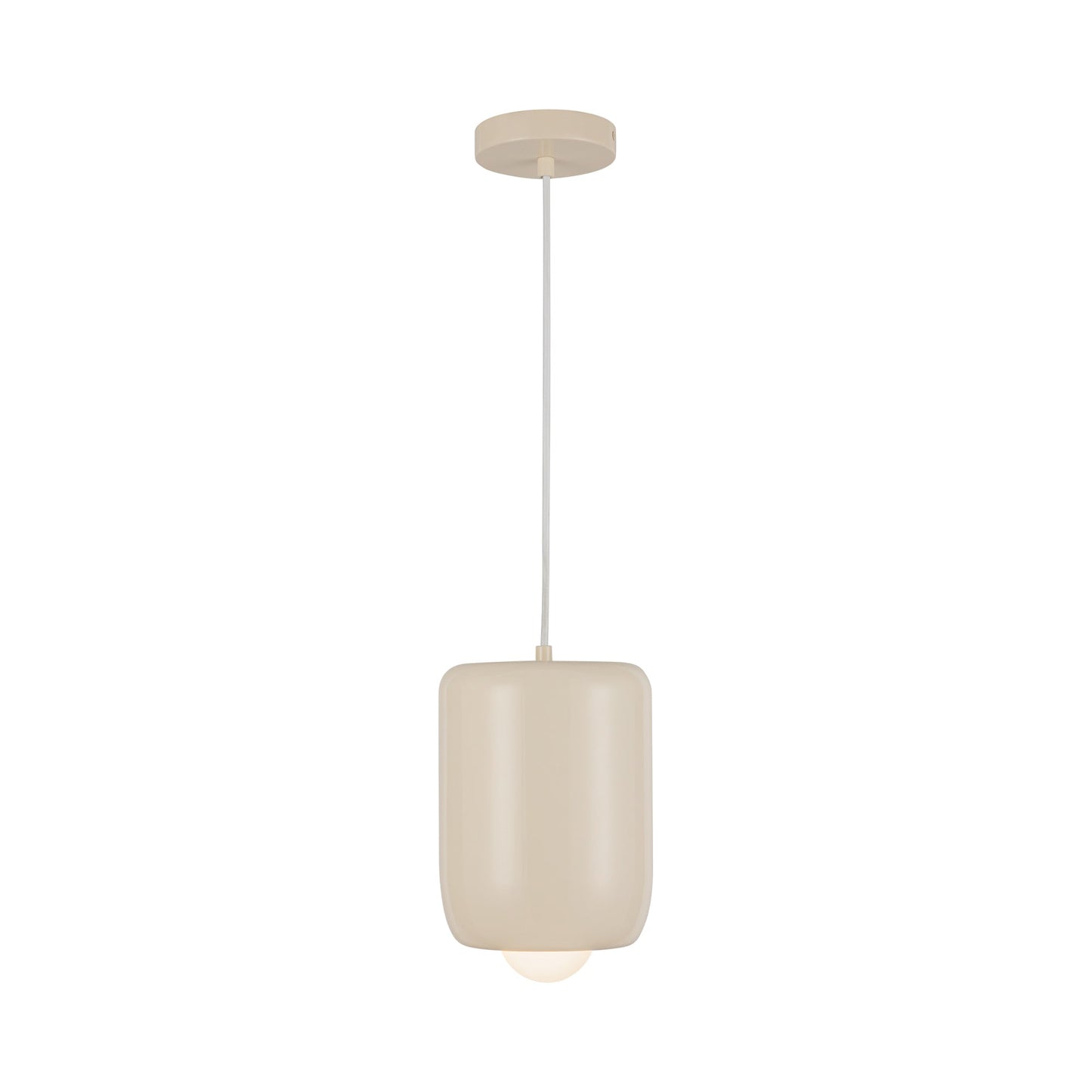 Hayden LED Pendant Light in Pearl White.