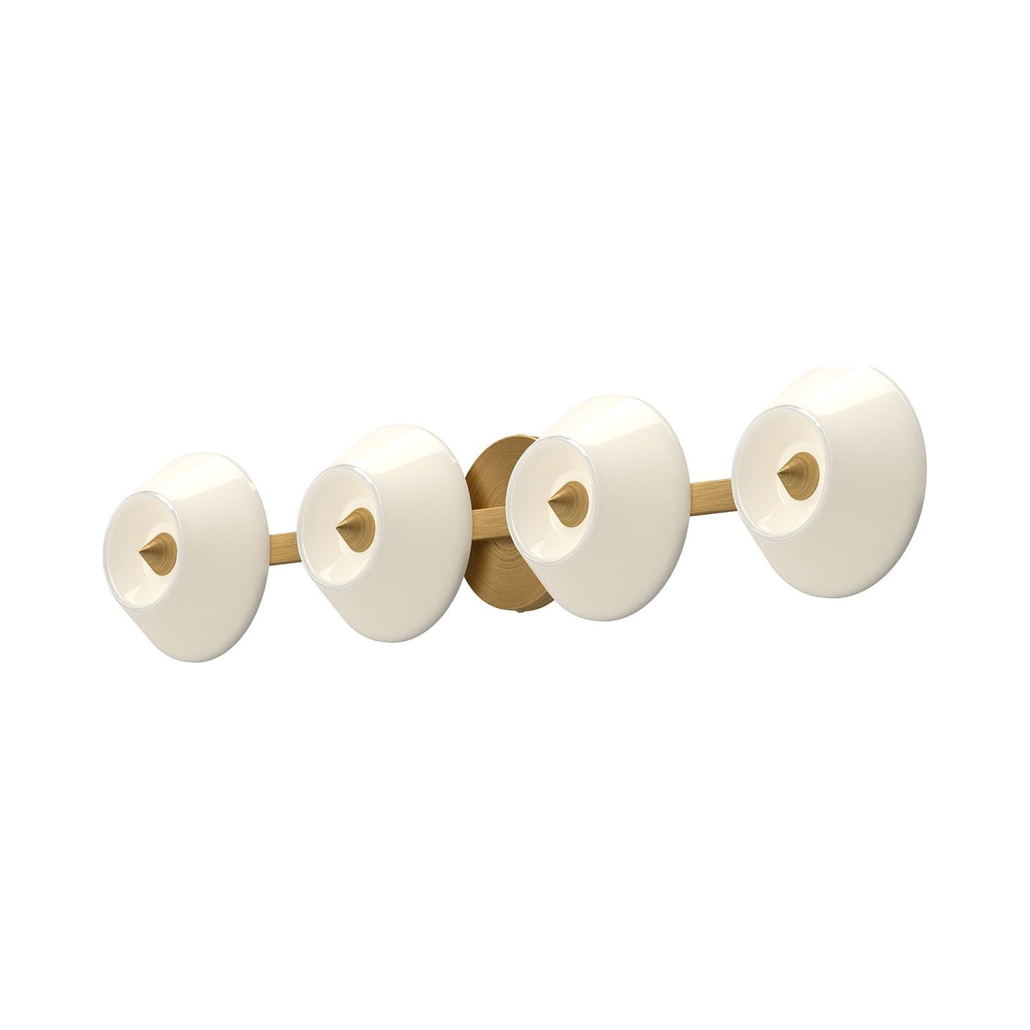 Holt LED Vanity Wall Light in Brushed Gold (4-Light).