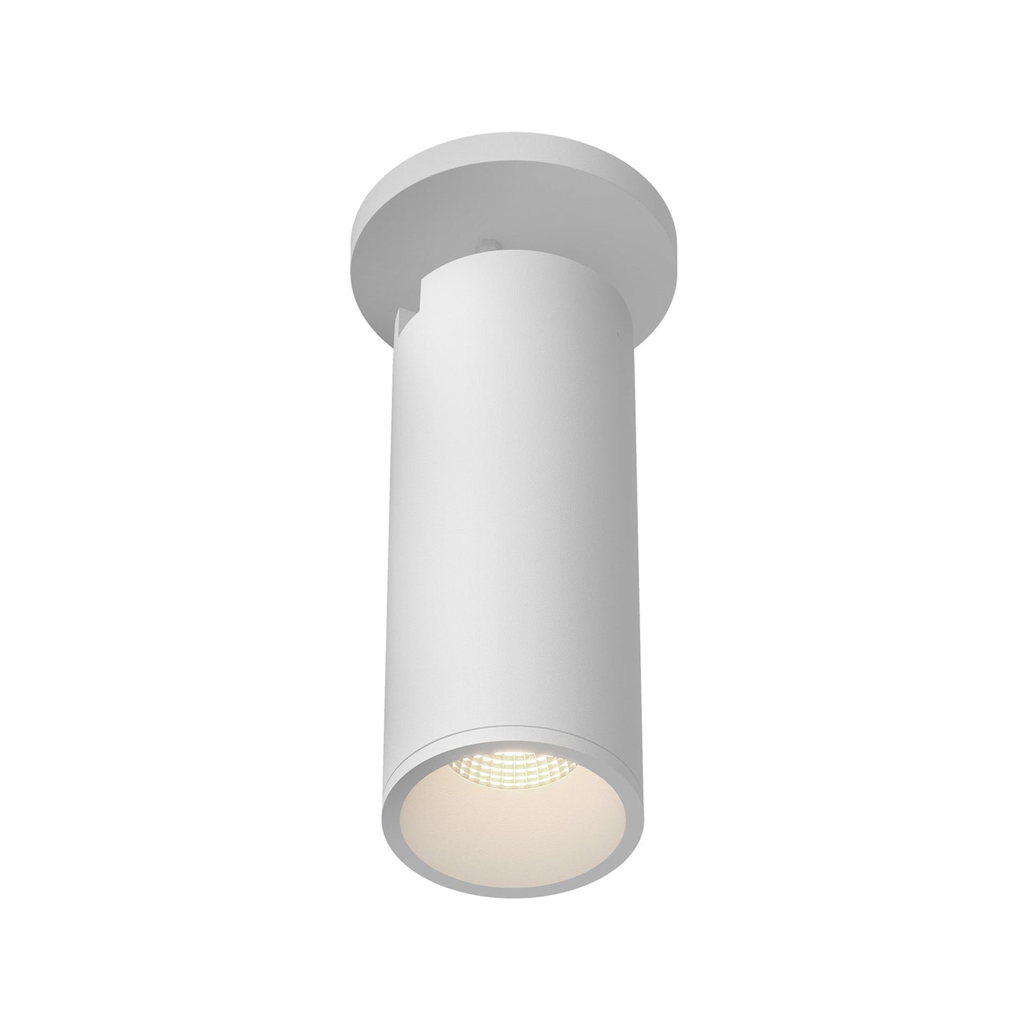 Lorna LED Adjustable Flush Mount Ceiling Light in White (14W/3.25-Inch).