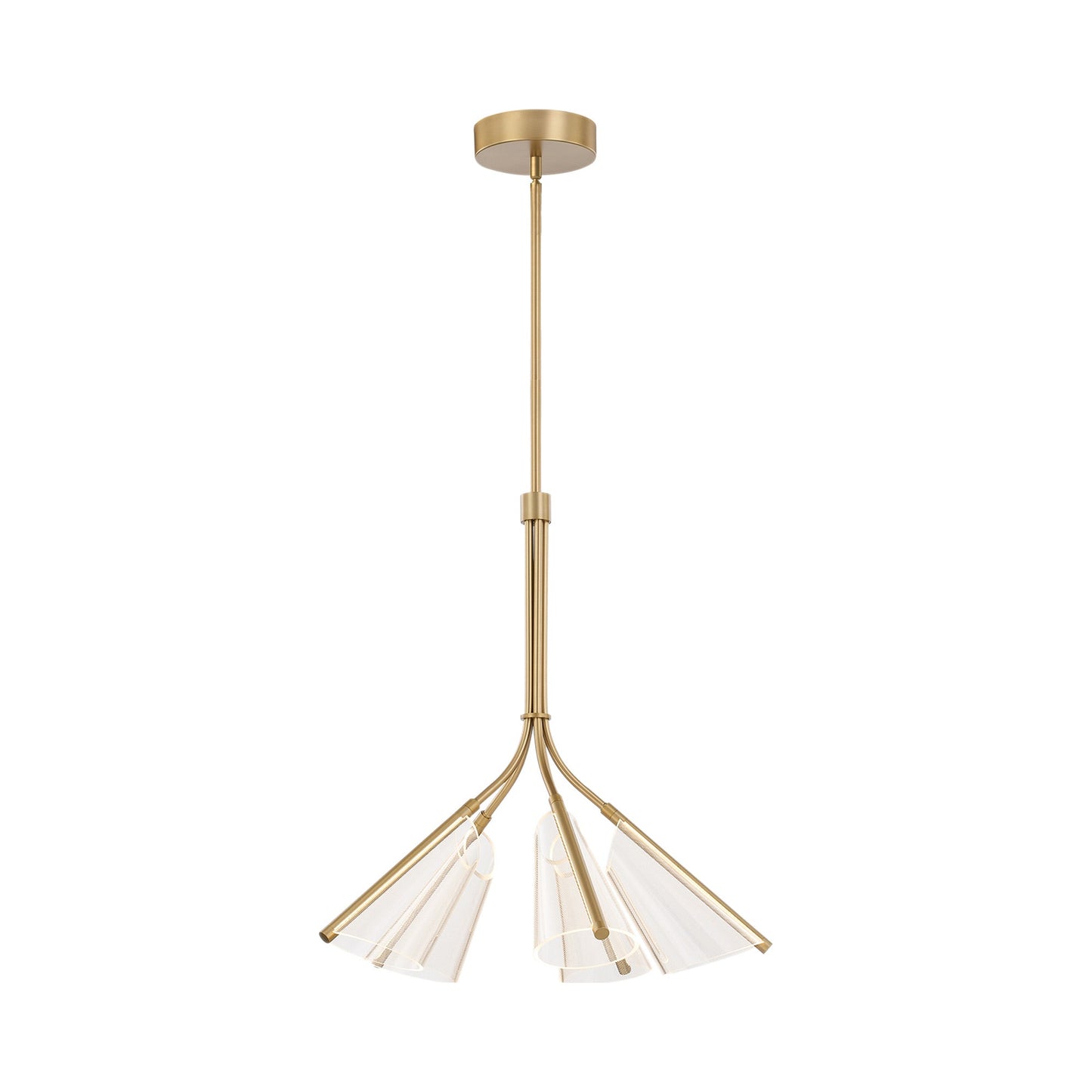 Mulberry LED Pendant Light in Brushed Gold (5-Light).