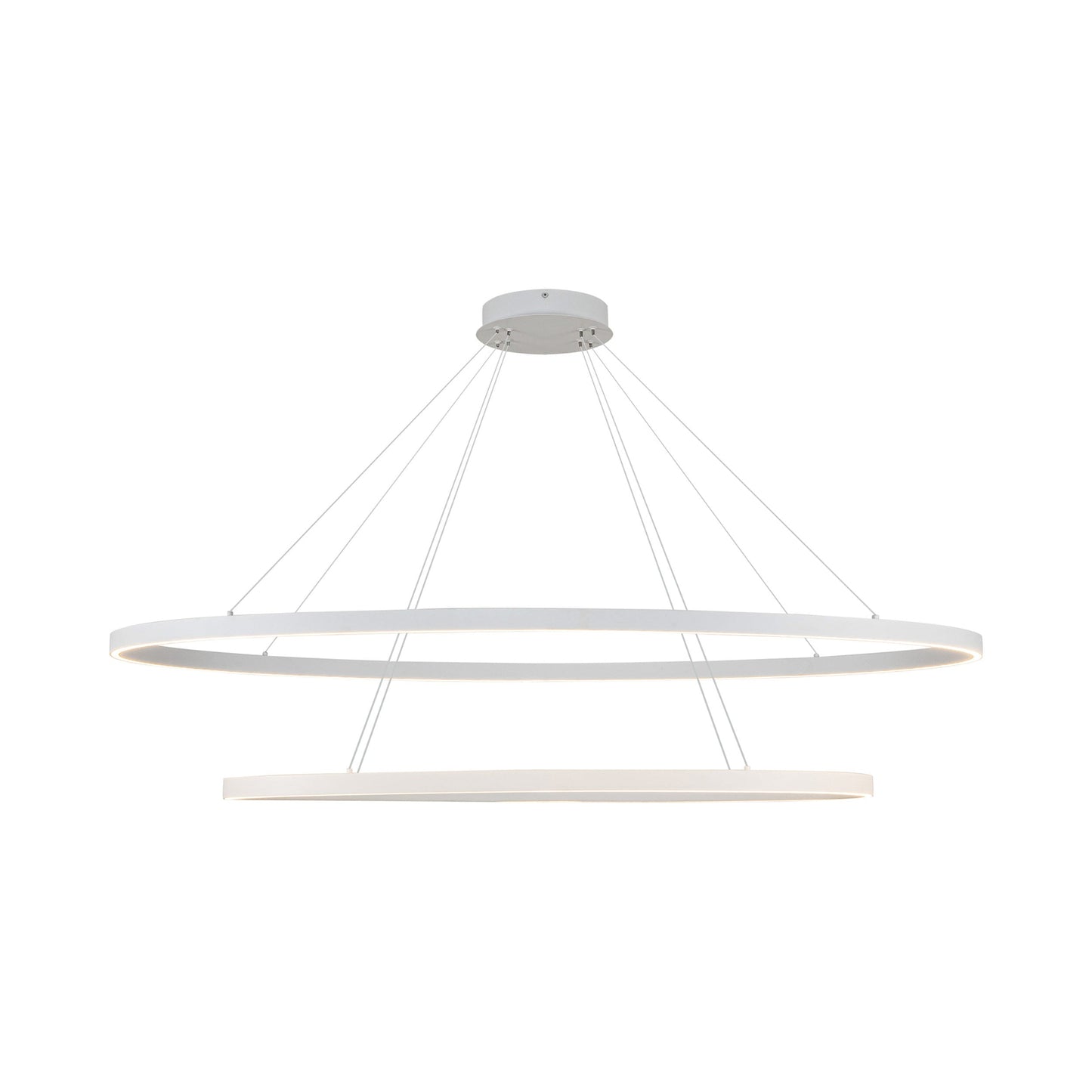 Ovale LED Chandelier in White.