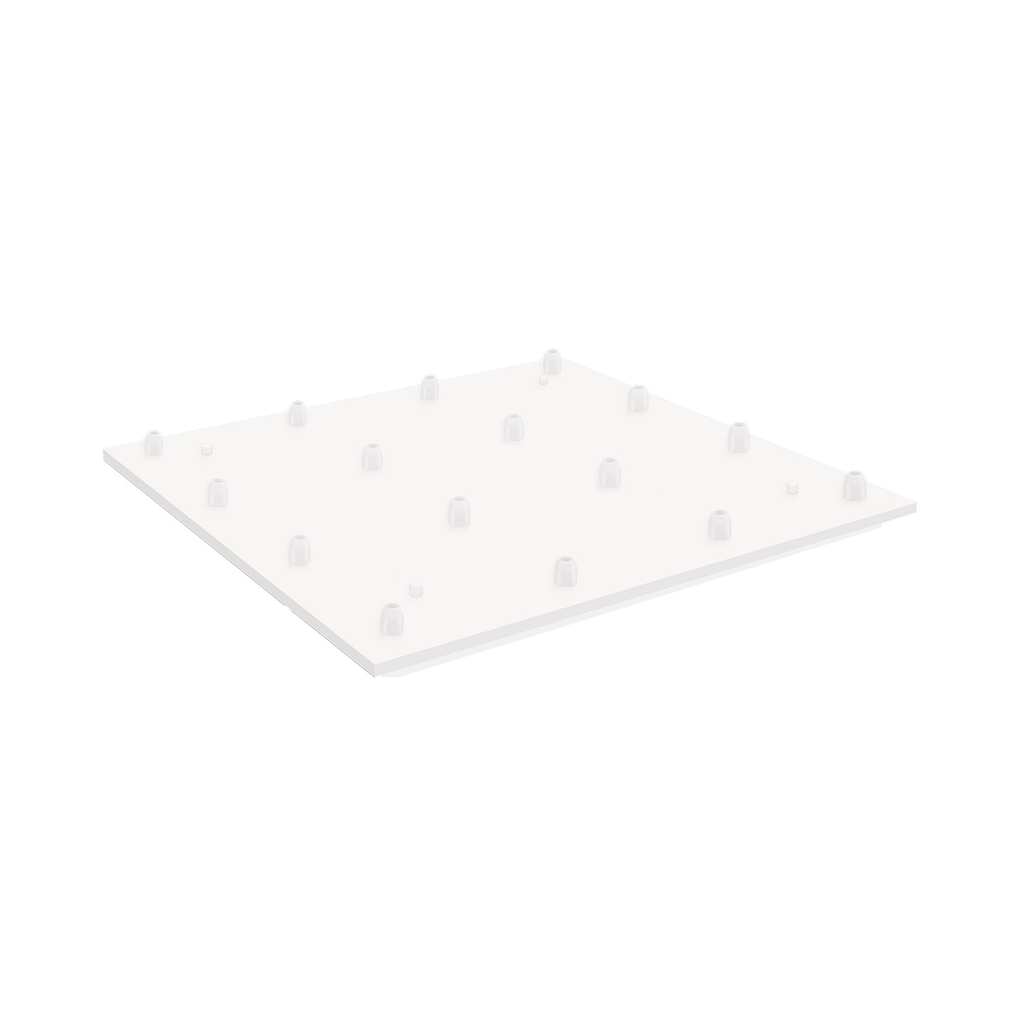 Pendant Light Canopy in White (Square/16-Head).