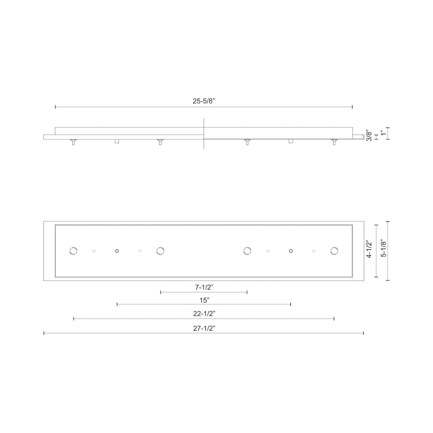 Pendant Light Canopy - line drawing.