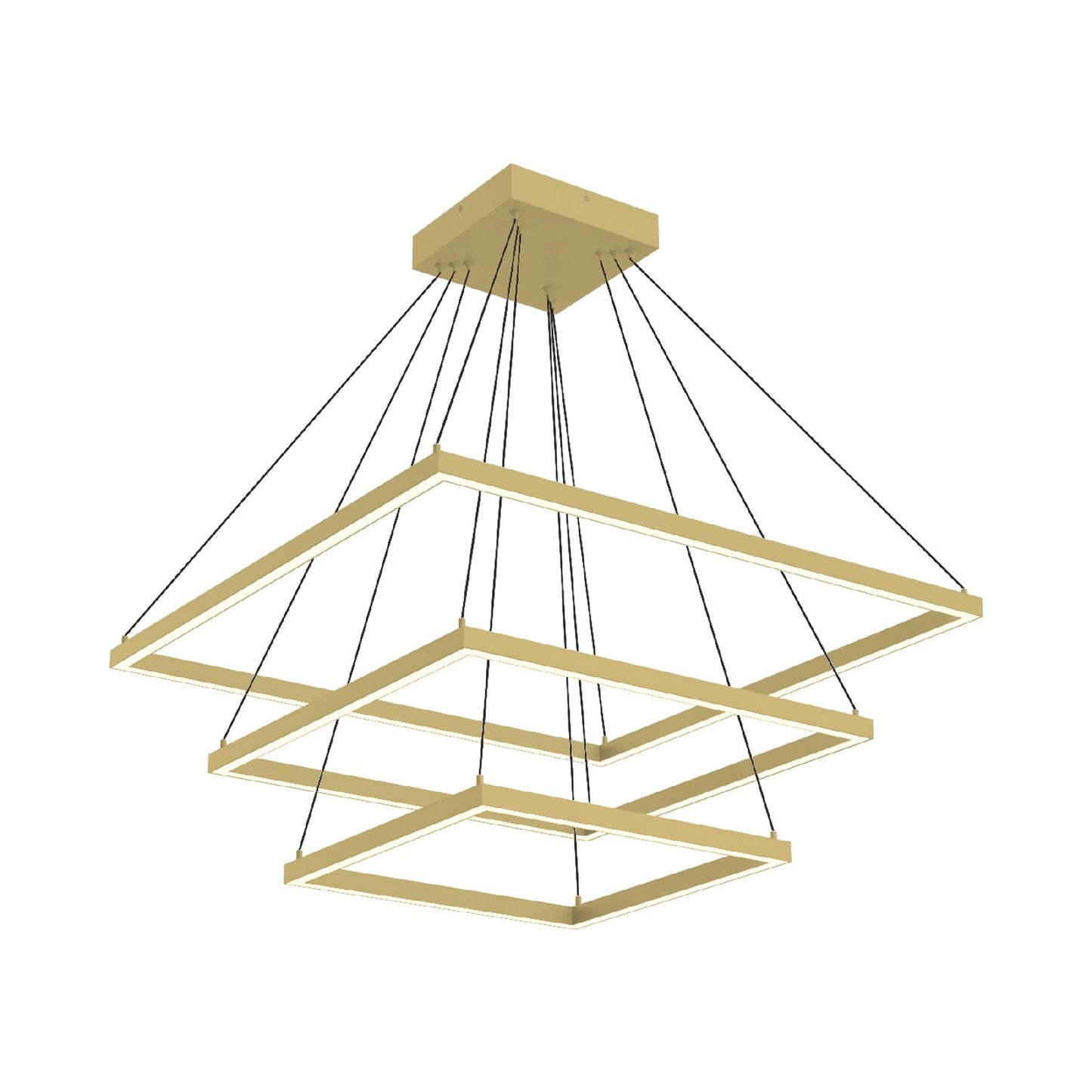 Piazza LED Chandelier in Brushed Gold (149W).