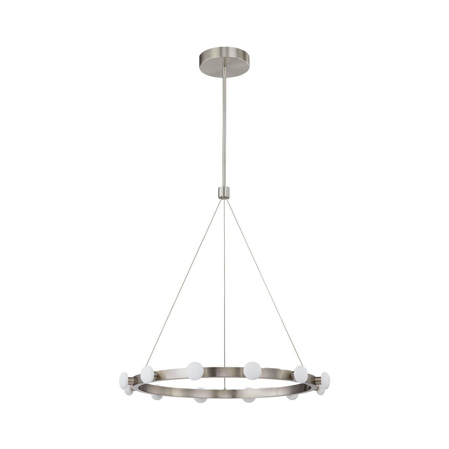 Rezz LED Pendant Light in Brushed Nickel.