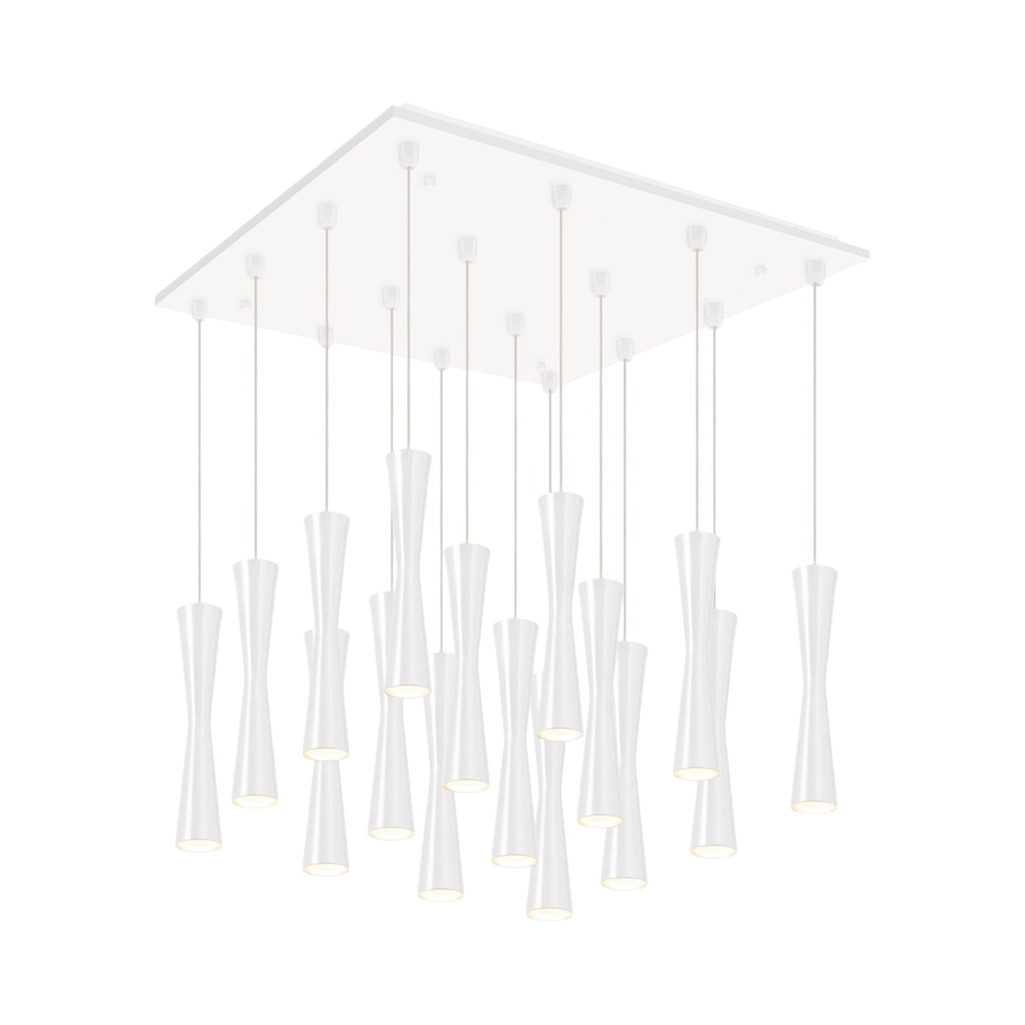 Robson Square Multi Light LED Pendant Light in White.