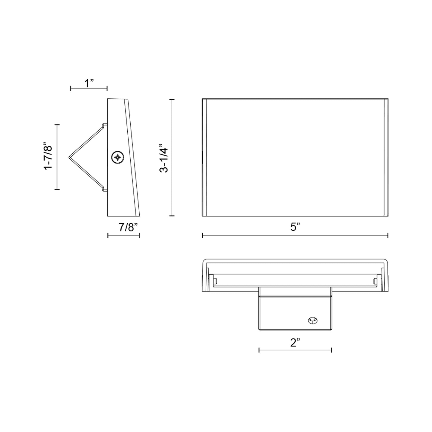 Roto Outdoor LED Step Light - line drawing.