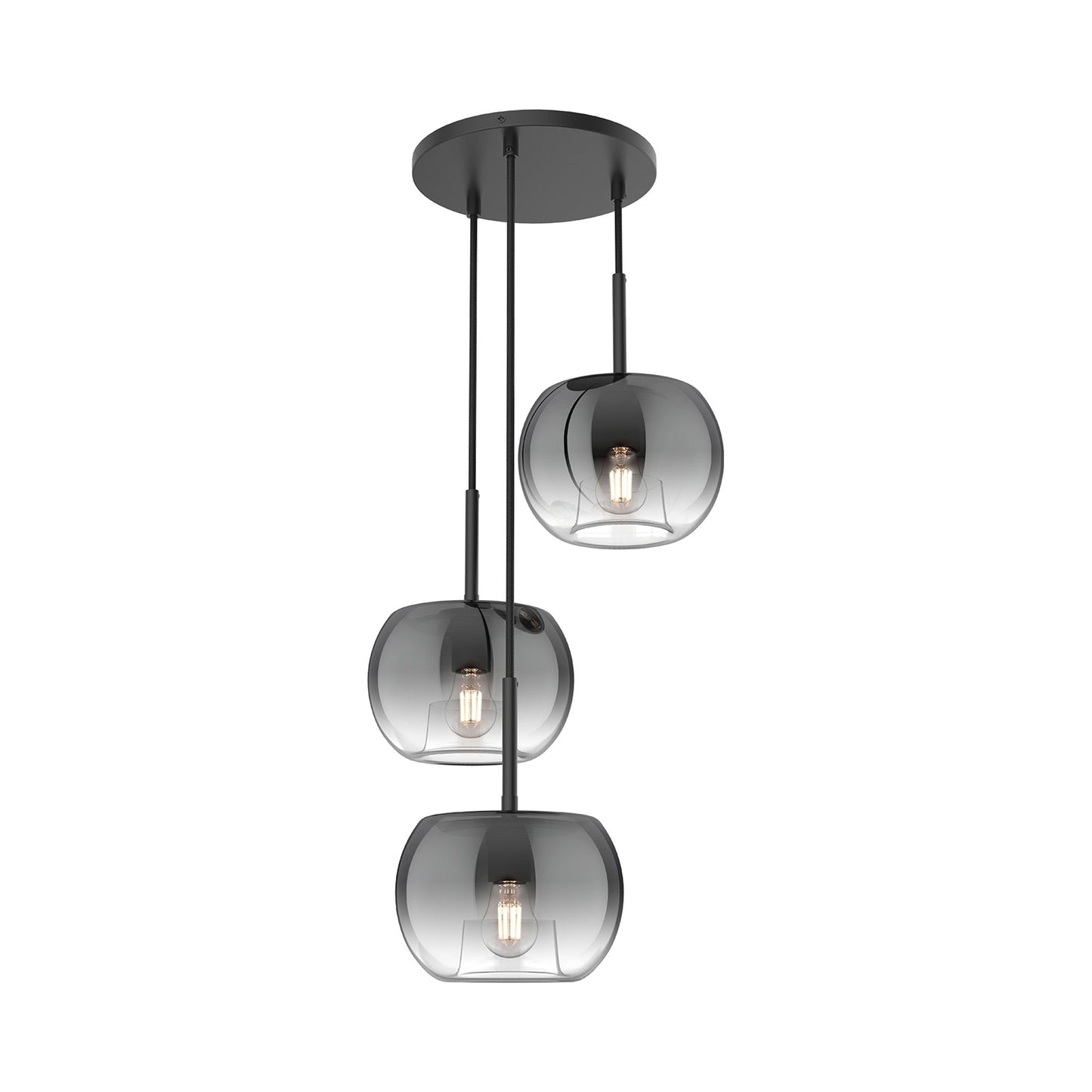 Samar Chandelier in Black/Smoked.