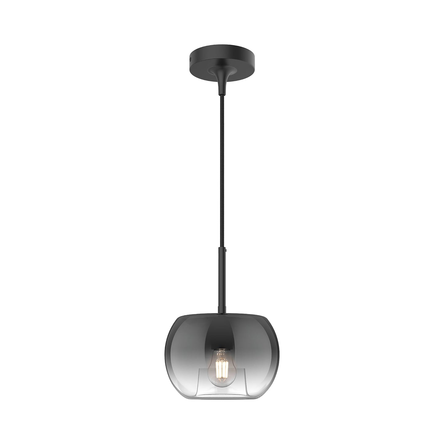 Samar Pendant Light in Black/Smoked.