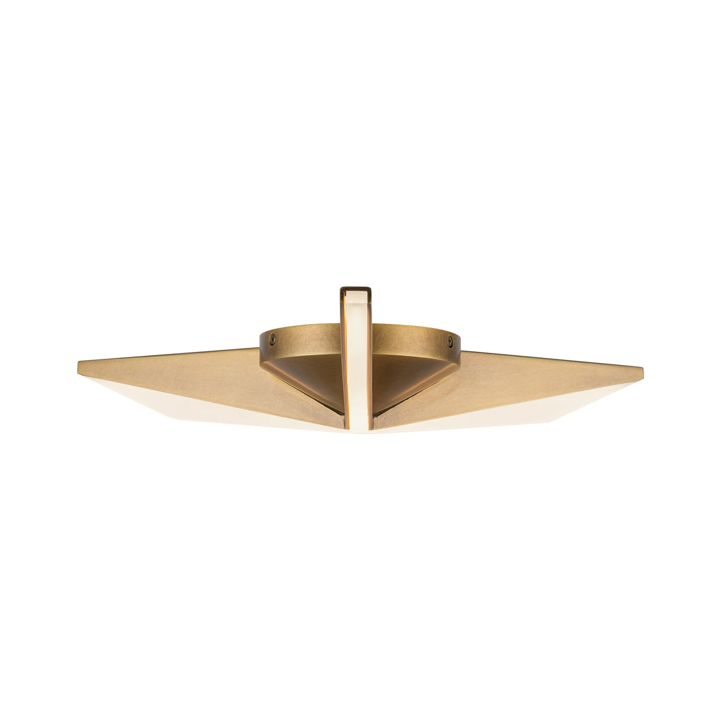 Tachi LED Flush Mount Ceiling Light in Vintage Brass (18-Inch).