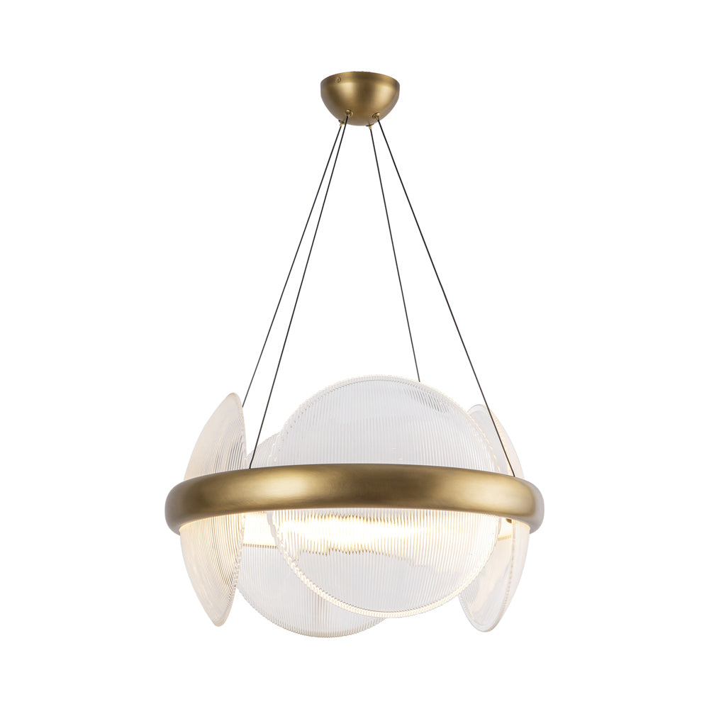 Taurus LED Chandelier in Vintage Brass.
