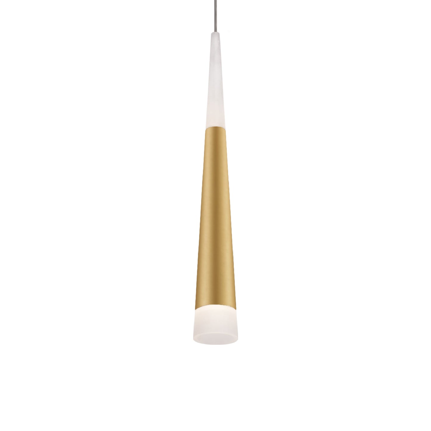 Ultra LED Pendant Light in Brushed Gold.