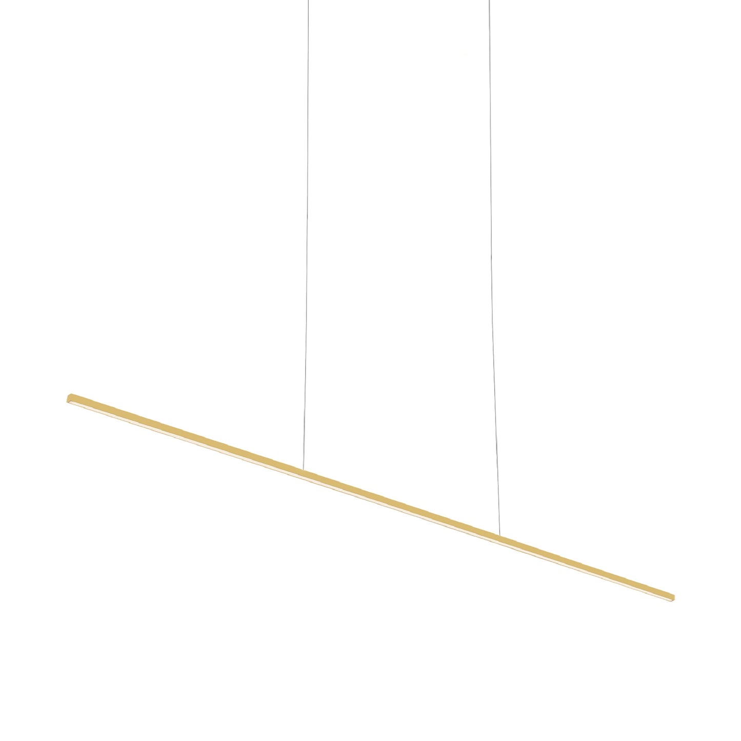 Vega Minor LED Linear Pendant Light in Brushed Gold (Large).