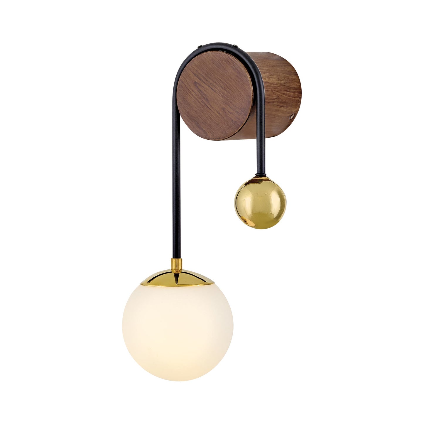 Auggie Wall Light in Bright Brass.