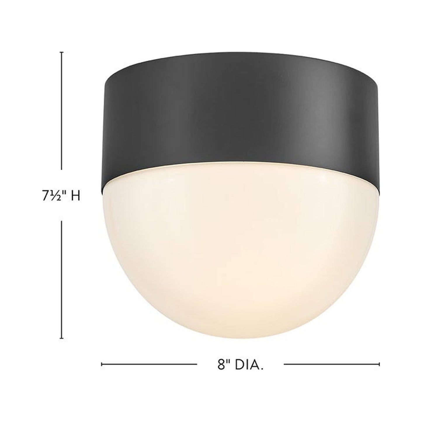 Bardi Outdoor Flush Mount Ceiling Light - line drawing.